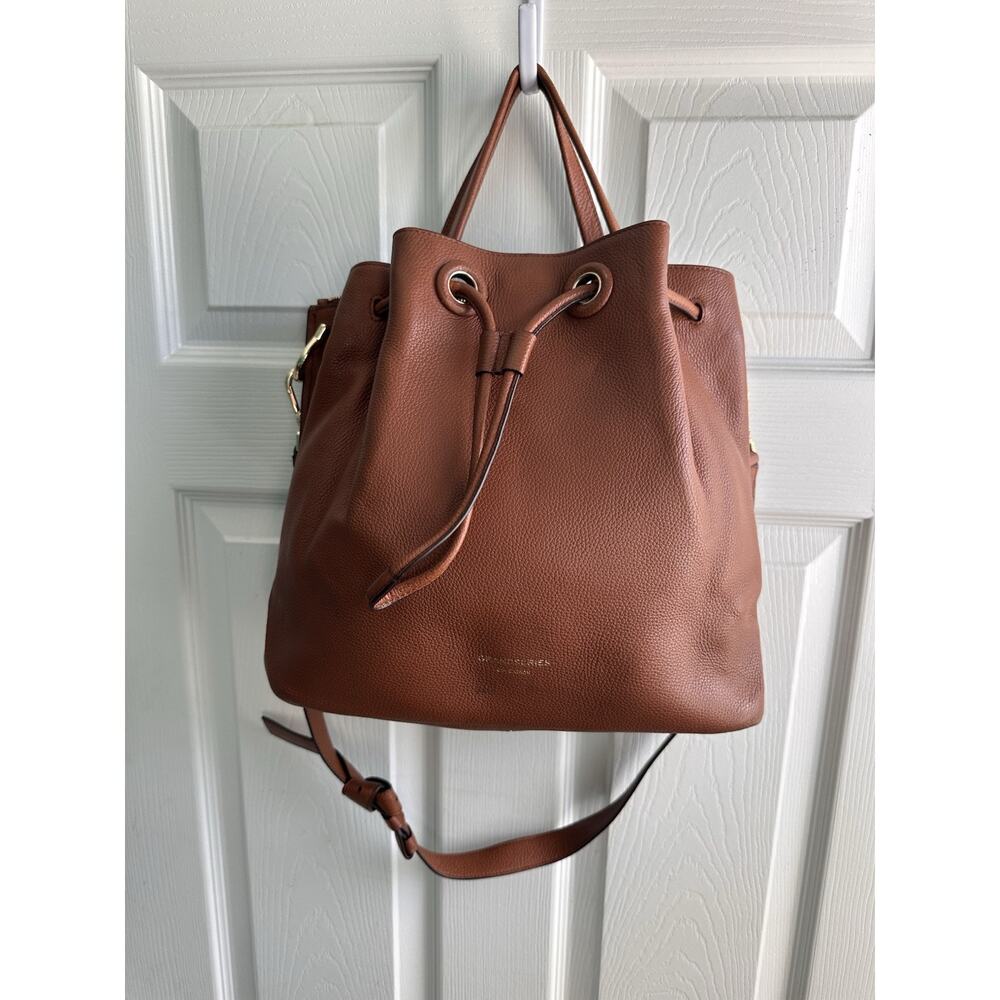 Cole Haan Grand Series Grand Ambition Tan Bucket Bag Purse $298.00